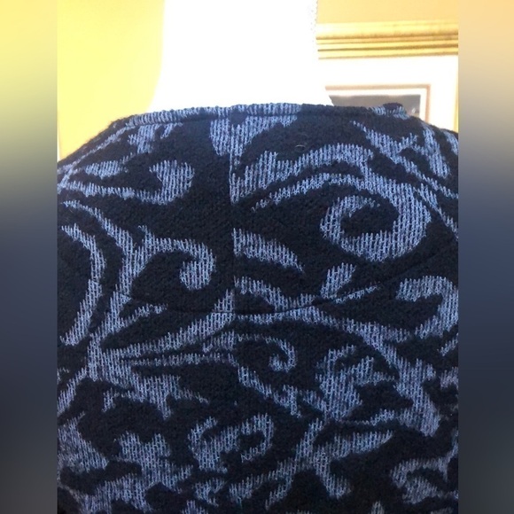 Nanette Lepore Black/Grey  Wool Blend Baroque Button Up Sweater Cardigan Sz S - Picture 11 of 16